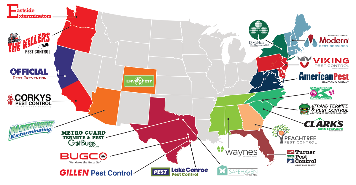 Anticimex US Map - Current to 3/25/26