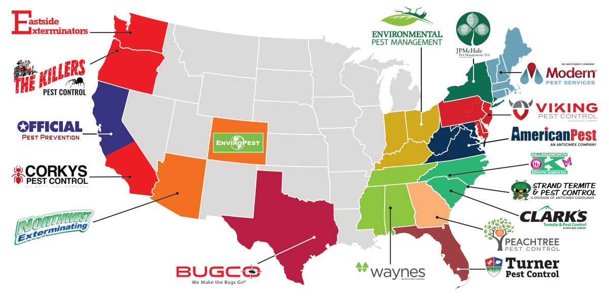 Anticimex USA Pest Control Companies Map